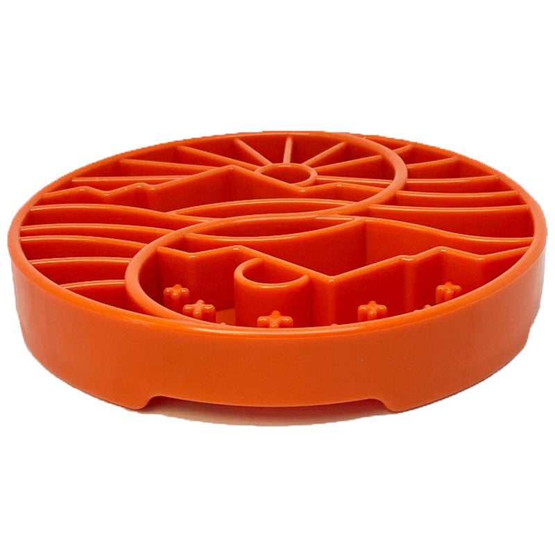 Sodapup | Ying Yang Design | Slow Feeder | Orange | 20 cm