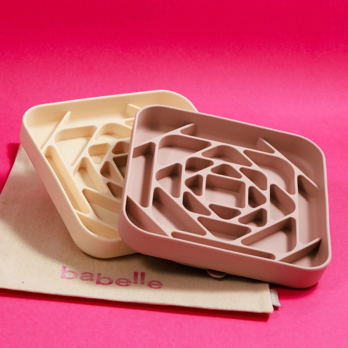 Babelle | Prism Lickmat | Slowfeeder | Oud Roze | 19 cm