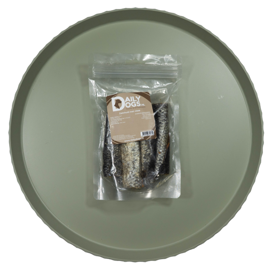 Zalmhuid met Vlees | 10-15 cm | 100 gr