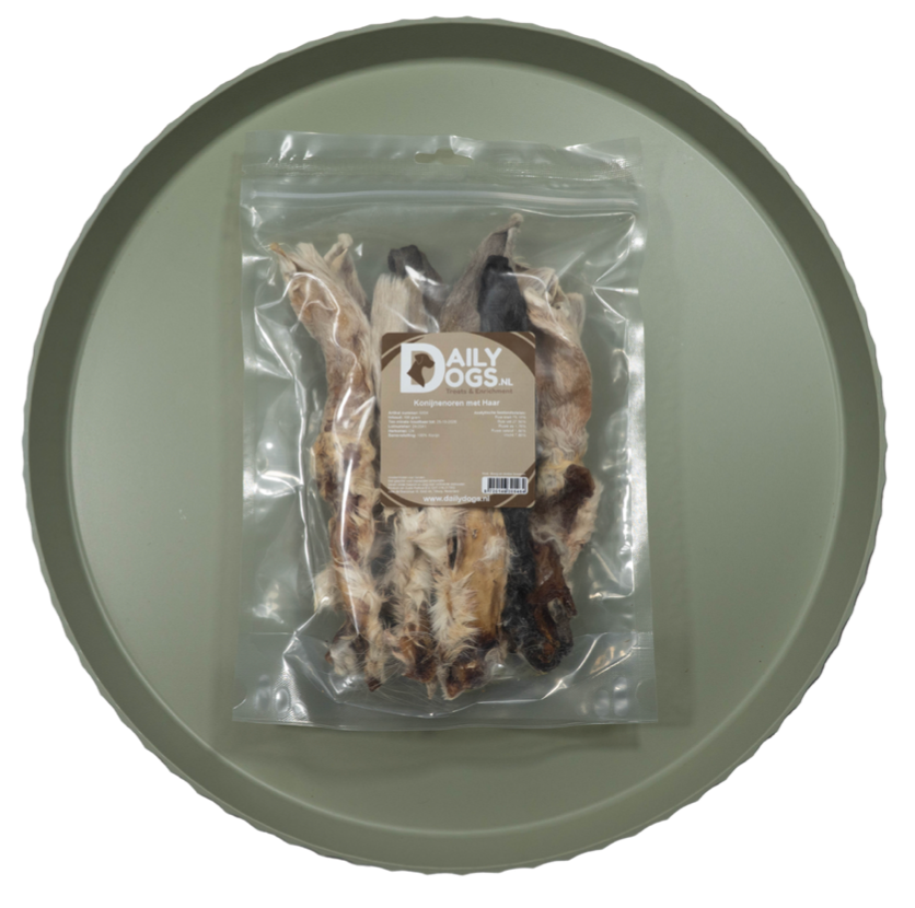 Konijnenoren met Vacht | 100 gr