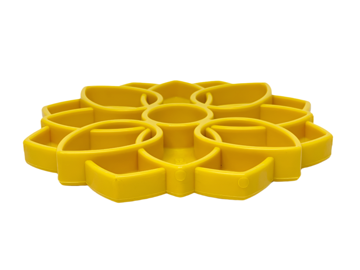 Sodapup | Mandala Design | Slow Feeder | Geel | 20 cm
