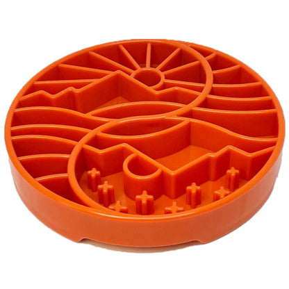 Sodapup | Ying Yang Design | Slow Feeder | Orange | 20 cm