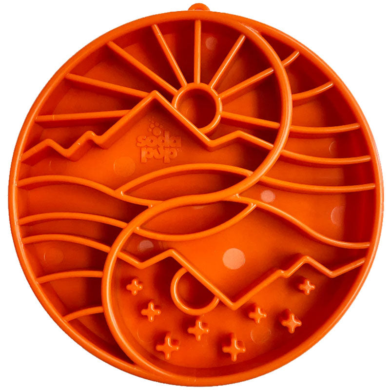 Sodapup | Ying Yang Design | Slow Feeder | Orange | 20 cm