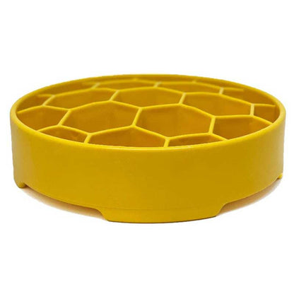 Sodapup | Honeycomb Design | Slow Feeder | Geel | 20 cm