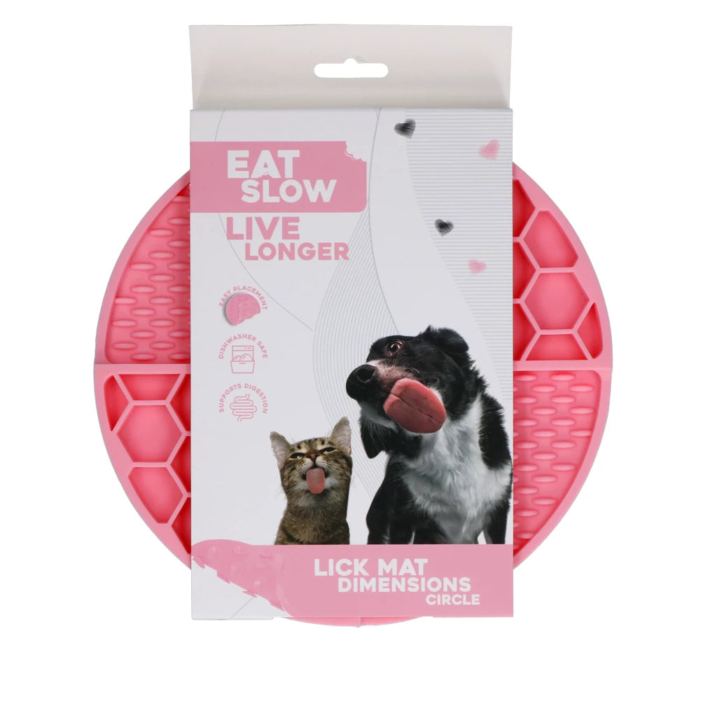 Eat Slow Live Longer | Lick Mat Dimensions Circle | 21 cm