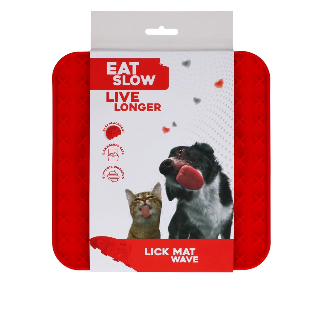 Eat Slow Live Longer | Lick Mat Wave | 20 cm