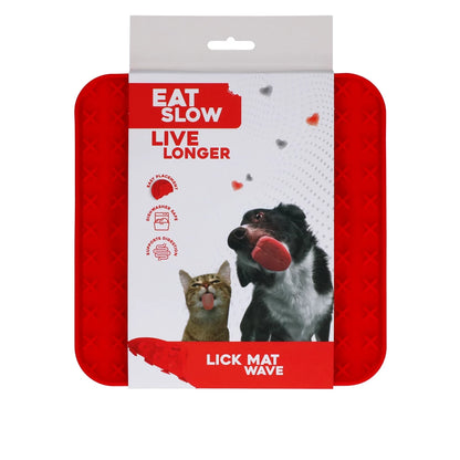 Eat Slow Live Longer | Lick Mat Wave | 20 cm