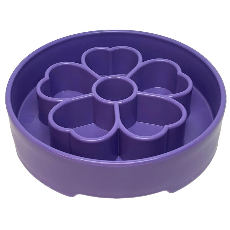 Sodapup | Flower Design | Ebowl Slow feeder | Purple | 20 cm