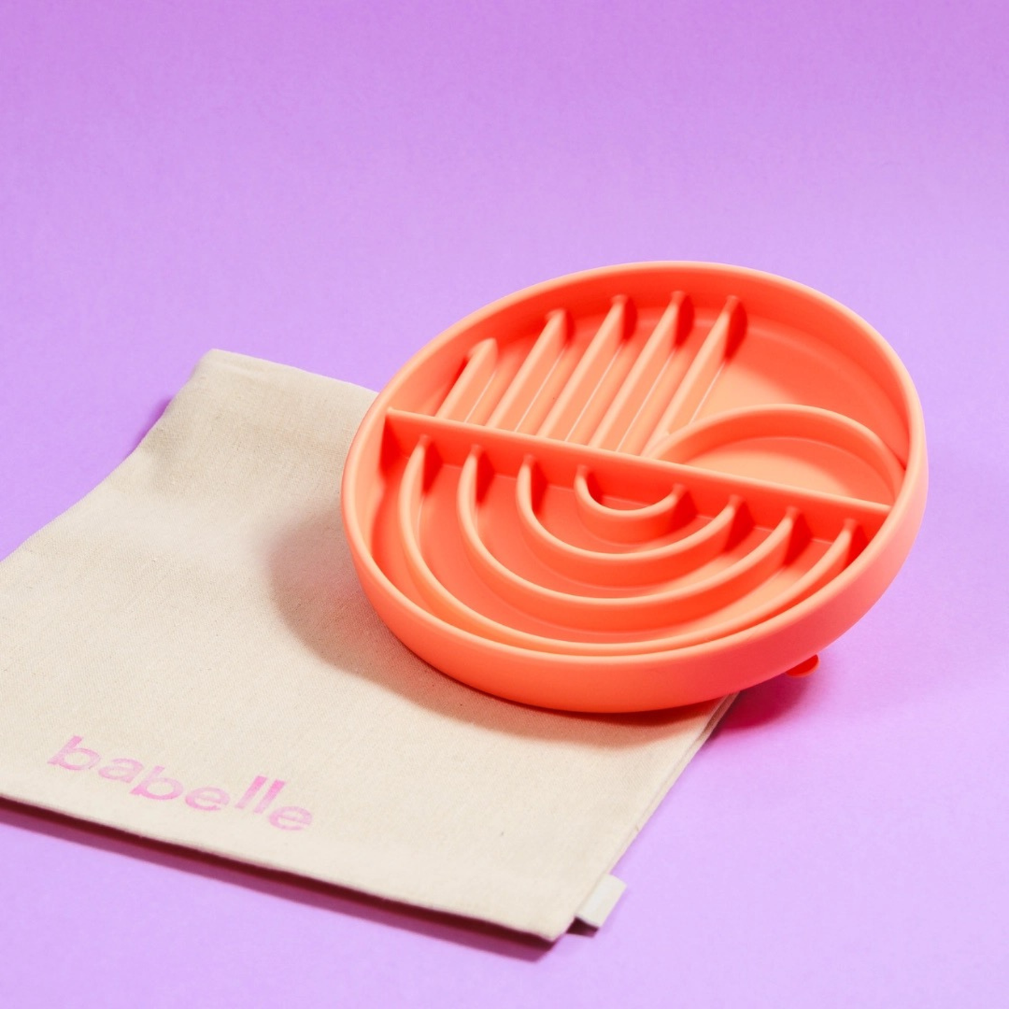 Babelle | Dreamy Lickmat | Slowfeeder | Oranje | 20 cm