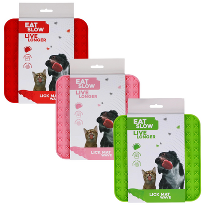 Eat Slow Live Longer | Lick Mat Wave | 20 cm