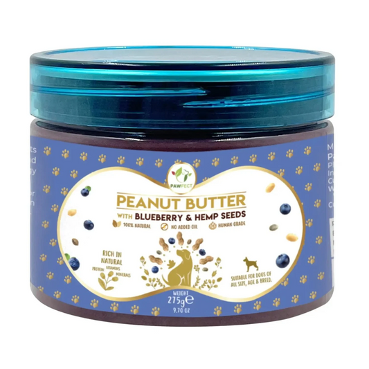 Pawfect | Pindakaas | Bosbessen en Hennepzaden | 275 gr