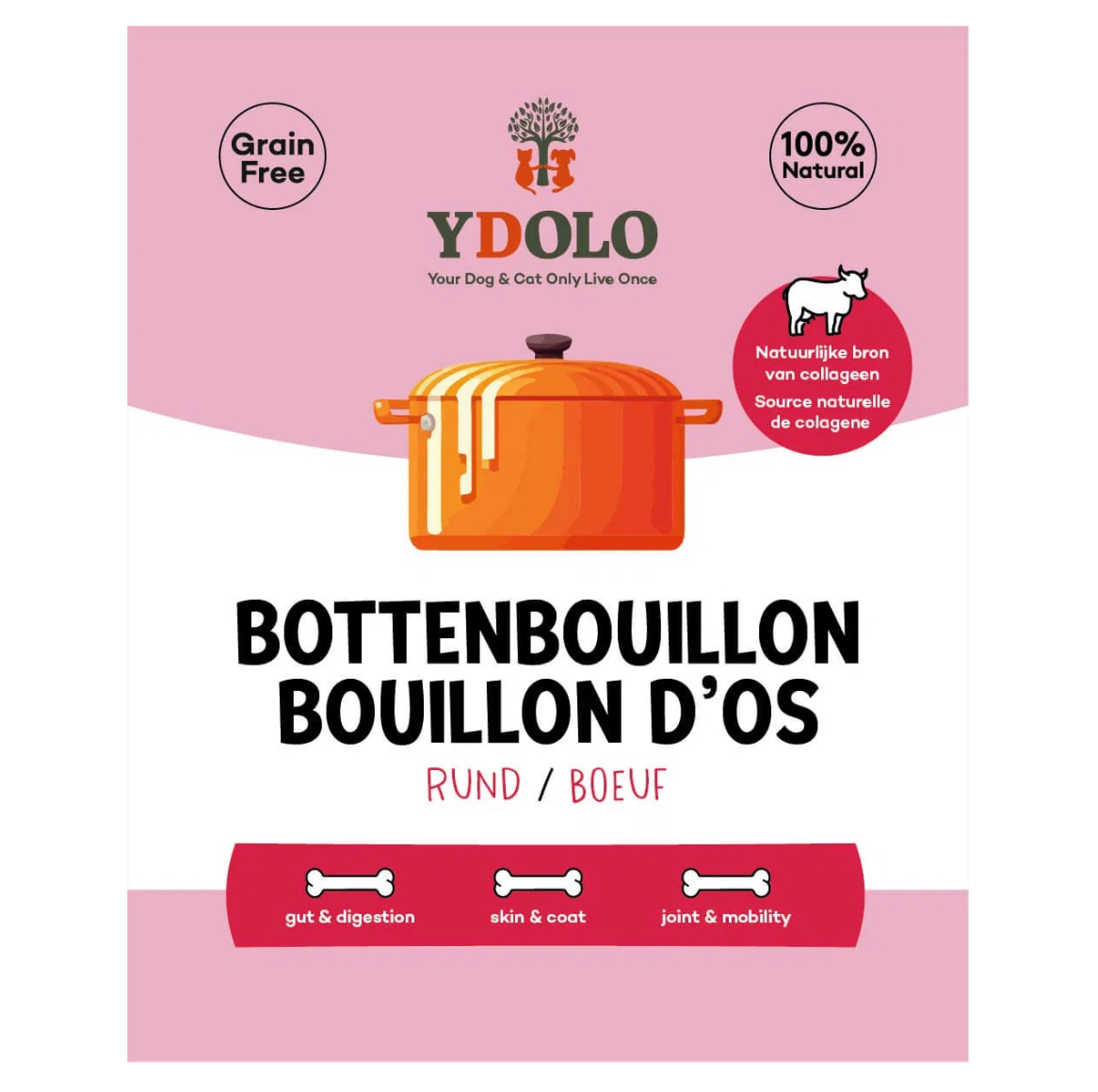 Ydolo | Bottenbouillon | Bio Rund | 230 ml