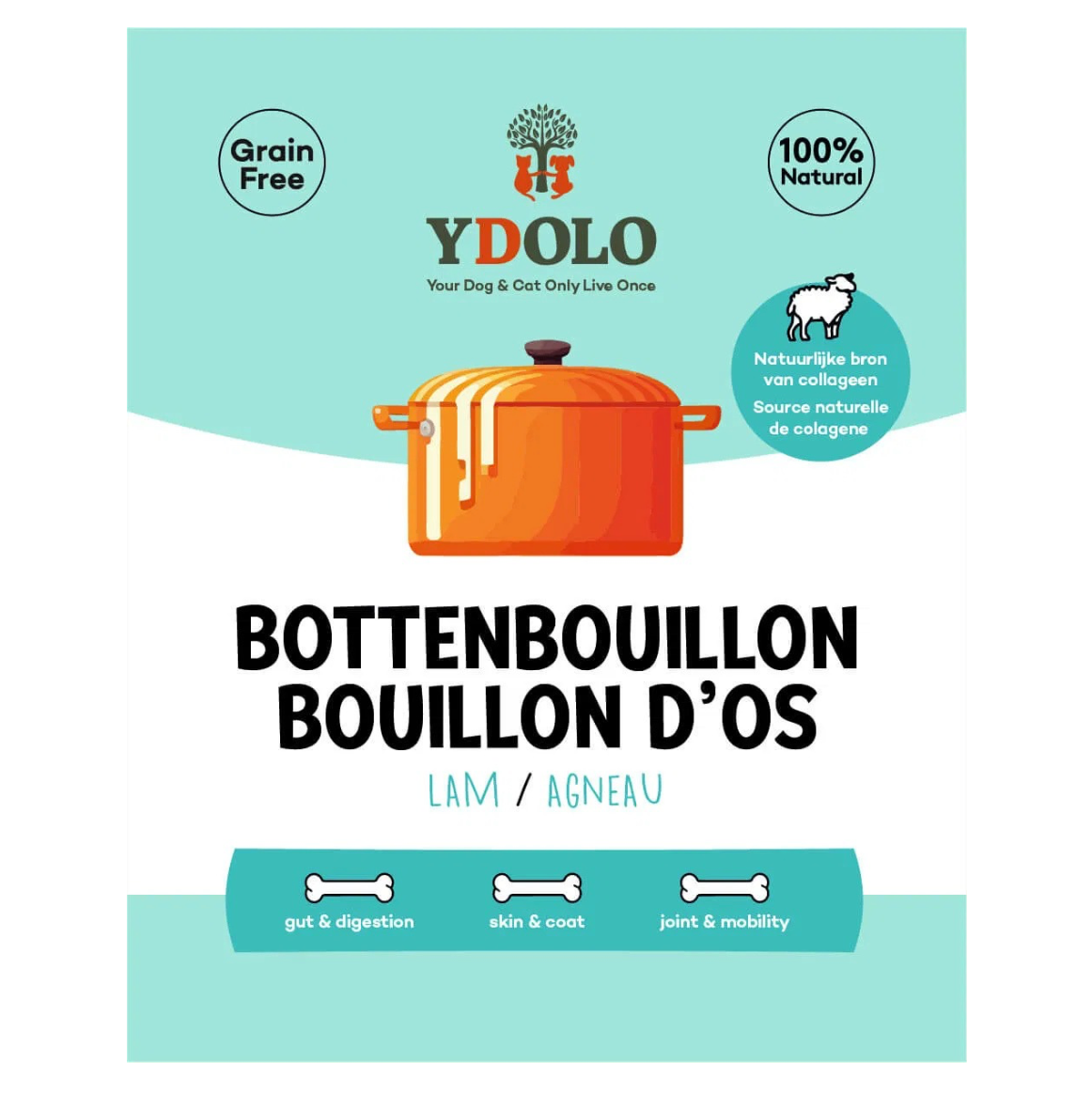 Ydolo | Bottenbouillon | Iers Lam | 230 ml