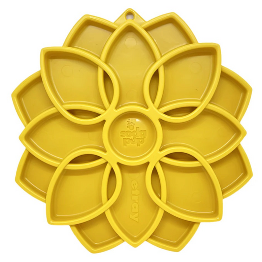 Sodapup | Mandala Design | Slow Feeder | Geel | 20 cm