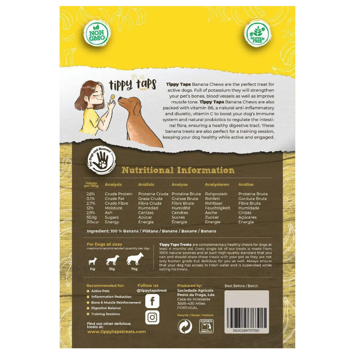 Tippy Taps | Banaan | 100 gr