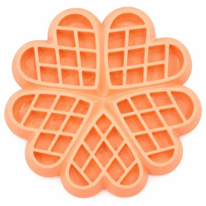 Babelle | Waffle Lickmat | Slowfeeder | Perzik