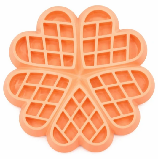 Babelle | Waffle Lickmat | Slowfeeder | Perzik