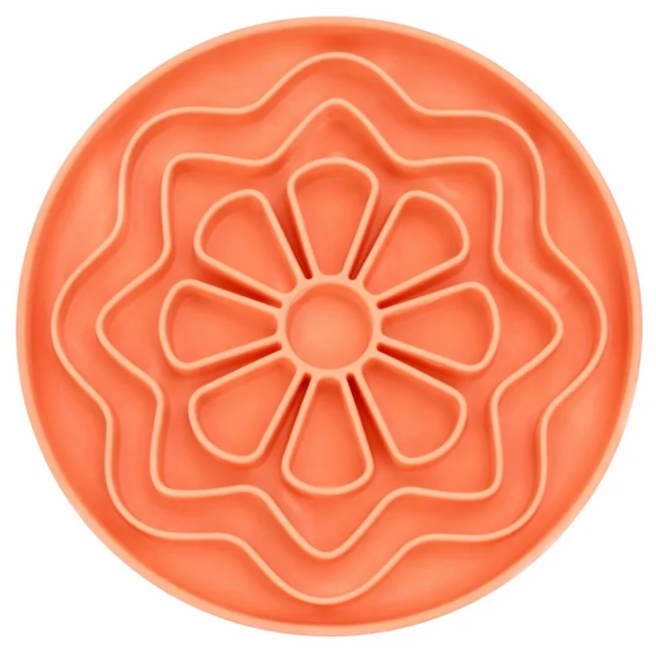 Babelle | Petal Lickmat | Slowfeeder | Perzik | 21 cm